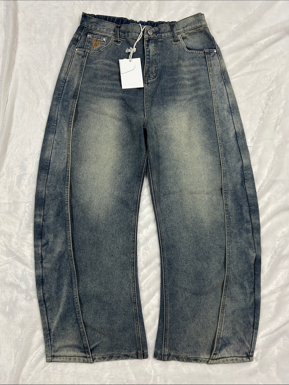 AELFRIC EDEN BAGGY BARREL JEANS NWT Size XL
